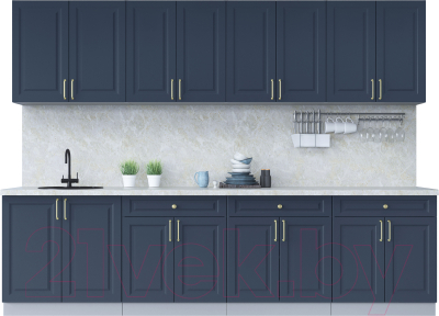 Готовая кухня Интерлиния Мила Шато 2.9А - фото