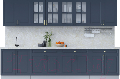 Готовая кухня Интерлиния Мила Шато 3.2А - фото