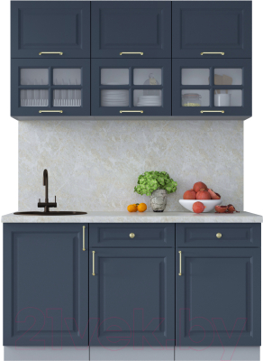 Готовая кухня Интерлиния Мила Шато 1.5Б - фото