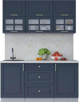 Готовая кухня Интерлиния Мила Шато 1.6Б - фото