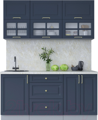 Готовая кухня Интерлиния Мила Шато 1.7Б - фото