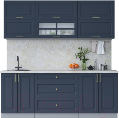 Готовая кухня Интерлиния Мила Шато 2.1Б - фото