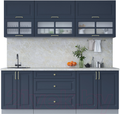 Готовая кухня Интерлиния Мила Шато 2.2Б - фото