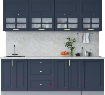 Готовая кухня Интерлиния Мила Шато 2.3Б - фото