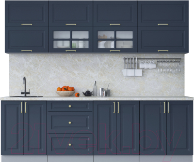 Готовая кухня Интерлиния Мила Шато 2.5Б - фото