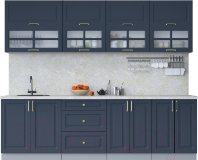 Готовая кухня Интерлиния Мила Шато 2.6Б - фото