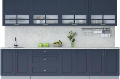 Готовая кухня Интерлиния Мила Шато 3.2Б - фото