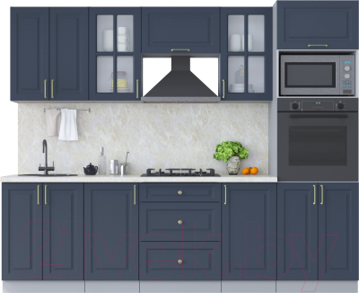 Готовая кухня Интерлиния Мила Шато 2.6В - фото