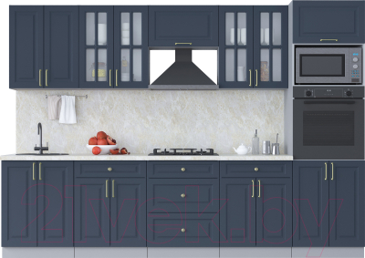 Готовая кухня Интерлиния Мила Шато 3.0В - фото