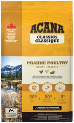 Сухой корм для собак Acana Prairie Poultry Recipe (9.7кг) - фото