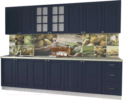 Кухонный гарнитур Интерлиния Мила Деко 2.8А - фото