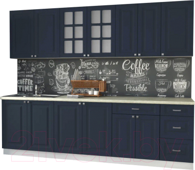 Кухонный гарнитур Интерлиния Мила Деко 2.6Б - фото