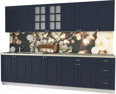 Кухонный гарнитур Интерлиния Мила Деко 2.8Б - фото