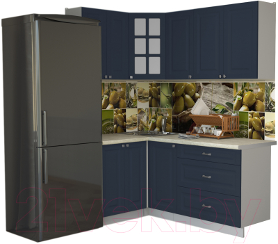 Кухонный гарнитур Интерлиния Мила Деко 1.2x1.8 - фото