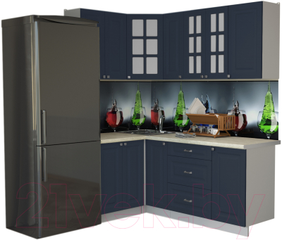 Кухонный гарнитур Интерлиния Мила Деко 1.2x1.9 - фото