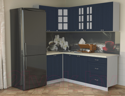 Кухонный гарнитур Интерлиния Мила Деко 1.2x2.1