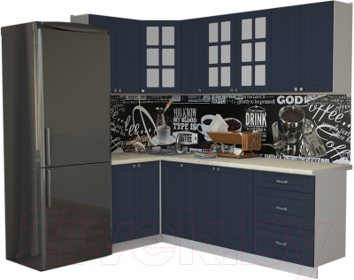 Кухонный гарнитур Интерлиния Мила Деко 1.2x2.3 - фото