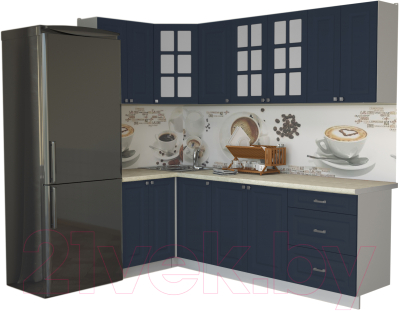 Кухонный гарнитур Интерлиния Мила Деко 1.2x2.4 - фото