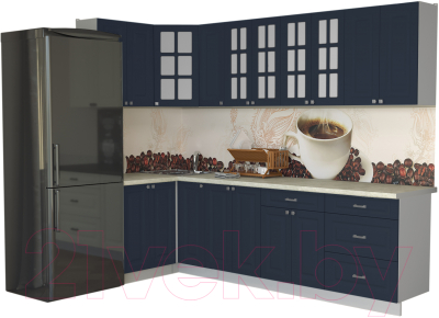 Кухонный гарнитур Интерлиния Мила Деко 1.2x2.7 - фото