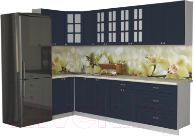 Кухонный гарнитур Интерлиния Мила Деко 1.2x2.9 - фото