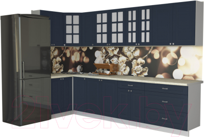 Кухонный гарнитур Интерлиния Мила Деко 1.2x3.2 - фото