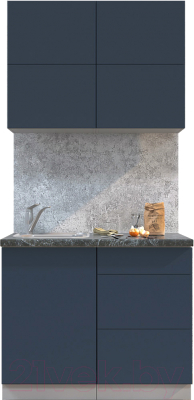 Готовая кухня Интерлиния Мила Матте 1.0 А - фото