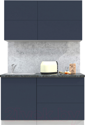 Готовая кухня Интерлиния Мила Матте 1.4 А - фото