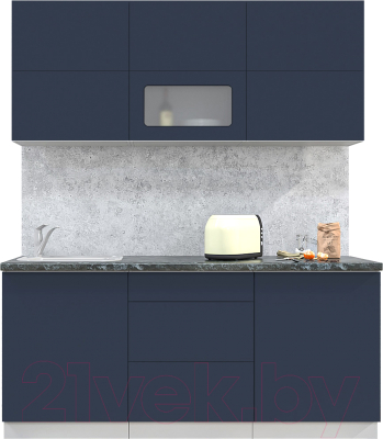 Готовая кухня Интерлиния Мила Матте 1.8 А - фото