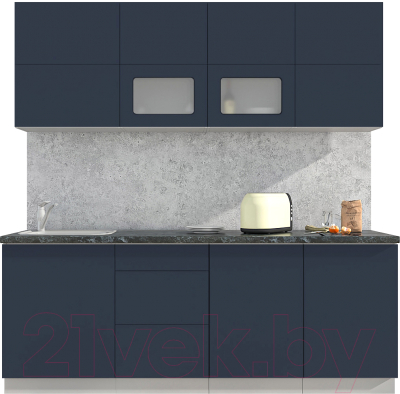 Готовая кухня Интерлиния Мила Матте 2.1 А - фото