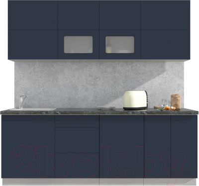 Готовая кухня Интерлиния Мила Матте 2.2 А - фото