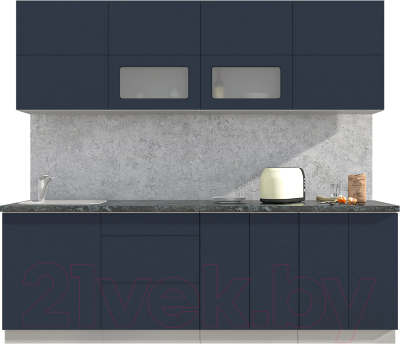 Готовая кухня Интерлиния Мила Матте 2.4 А - фото