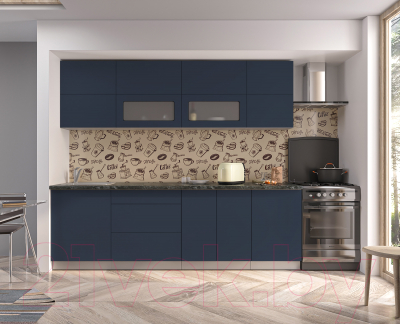 Готовая кухня Интерлиния Мила Матте 2.5 А