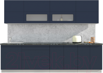 Готовая кухня Интерлиния Мила Матте 2.9 А - фото