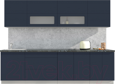Готовая кухня Интерлиния Мила Матте 2.8 А - фото