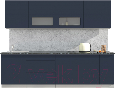 Готовая кухня Интерлиния Мила Матте 2.7 А - фото