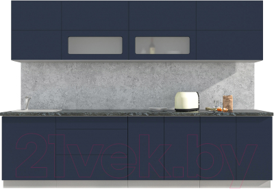 Готовая кухня Интерлиния Мила Матте 3.0 А - фото