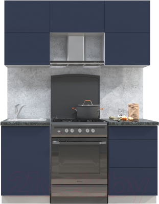 Готовая кухня Интерлиния Мила Матте 1.6 Б - фото