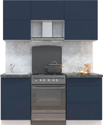 Готовая кухня Интерлиния Мила Матте 1.7 Б - фото