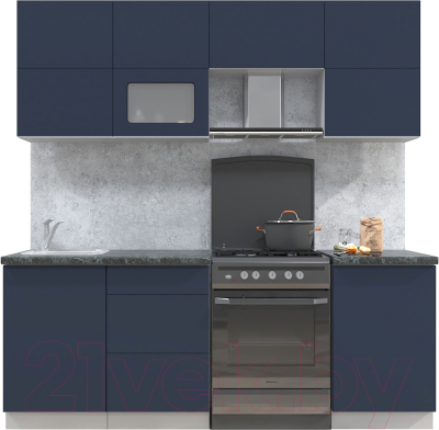 Готовая кухня Интерлиния Мила Матте 2.1 Б - фото