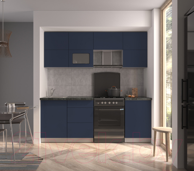 Готовая кухня Интерлиния Мила Матте 2.1 Б