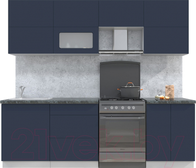 Готовая кухня Интерлиния Мила Матте 2.4 Б - фото