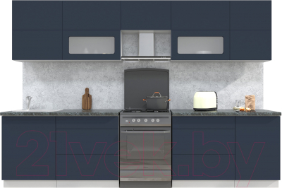 Готовая кухня Интерлиния Мила Матте 3.1 Б - фото