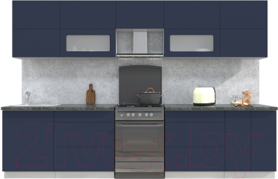 Готовая кухня Интерлиния Мила Матте 3.2 Б - фото