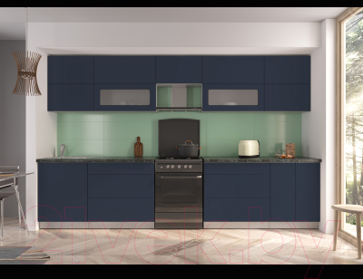 Готовая кухня Интерлиния Мила Матте 3.4 Б