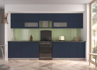 Готовая кухня Интерлиния Мила Матте 3.5 Б