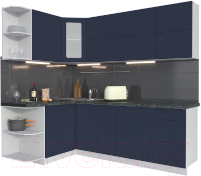 Готовая кухня Интерлиния Мила Матте 1.5x2.3 А левая - фото