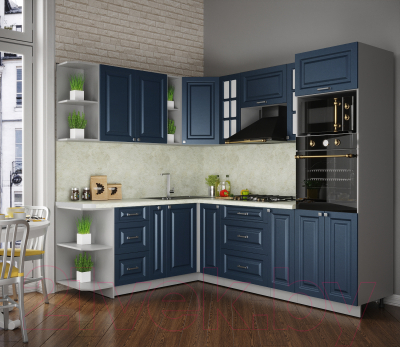 Кухонный гарнитур Интерлиния Мила Деко 1.88x2.4 левая