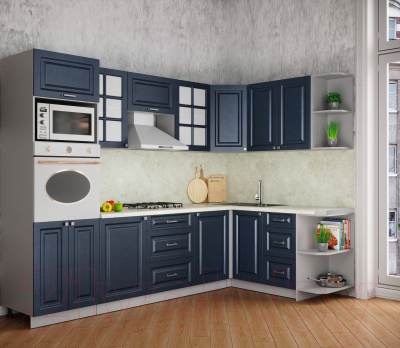 Кухонный гарнитур Интерлиния Мила Деко 1.68x2.8 правая