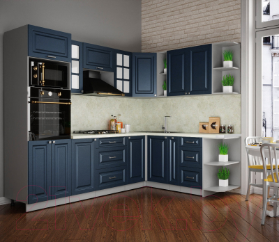 Кухонный гарнитур Интерлиния Мила Деко 1.88x2.6 правая