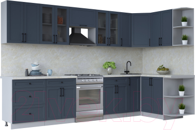 Готовая кухня Интерлиния Тренд 1.5x3.3 правая - фото